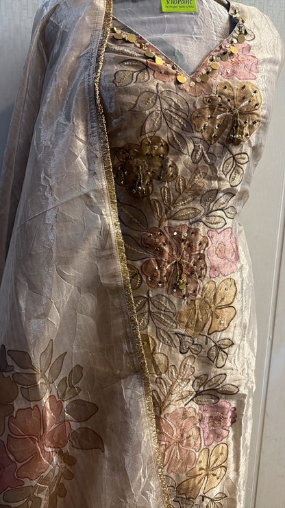 Multicolor Abstract Printed Suit with Dupatta
