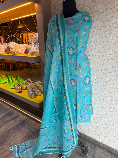 Printed Pure Mul Cotton Suit Set