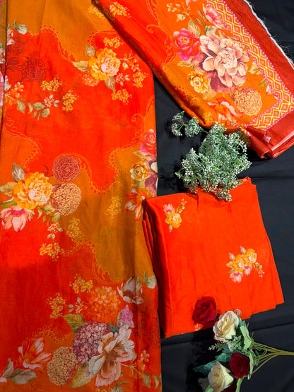 Printed Pure Mul Cotton Suit Set