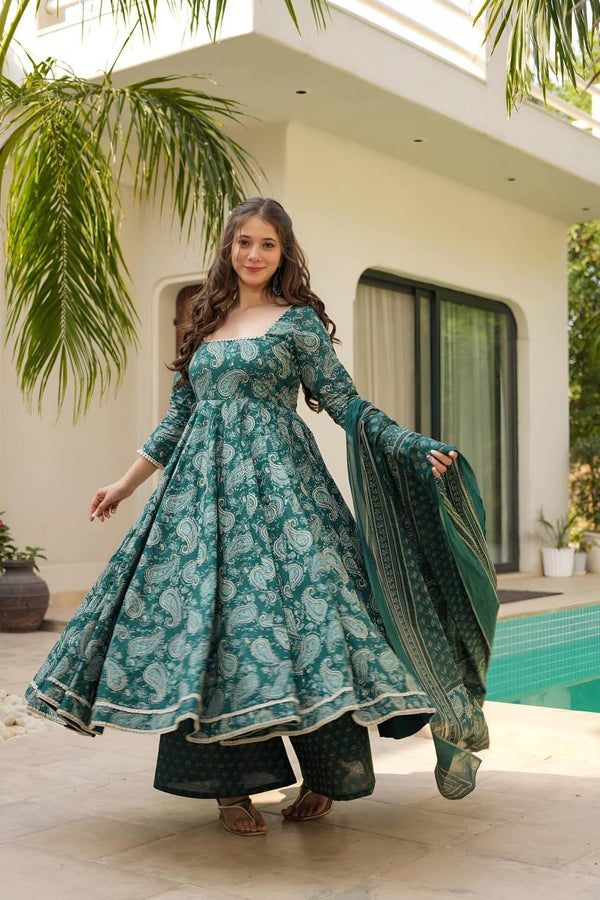 Floral Embroidered Anarkali Suit